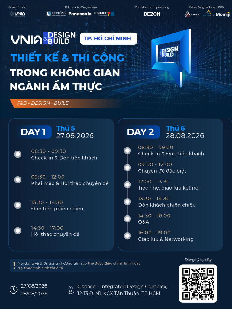 [VNIA | DESIGN&BUILD #2] Lịch trình 2 ngày kết nối cùng hệ sinh thái F&B